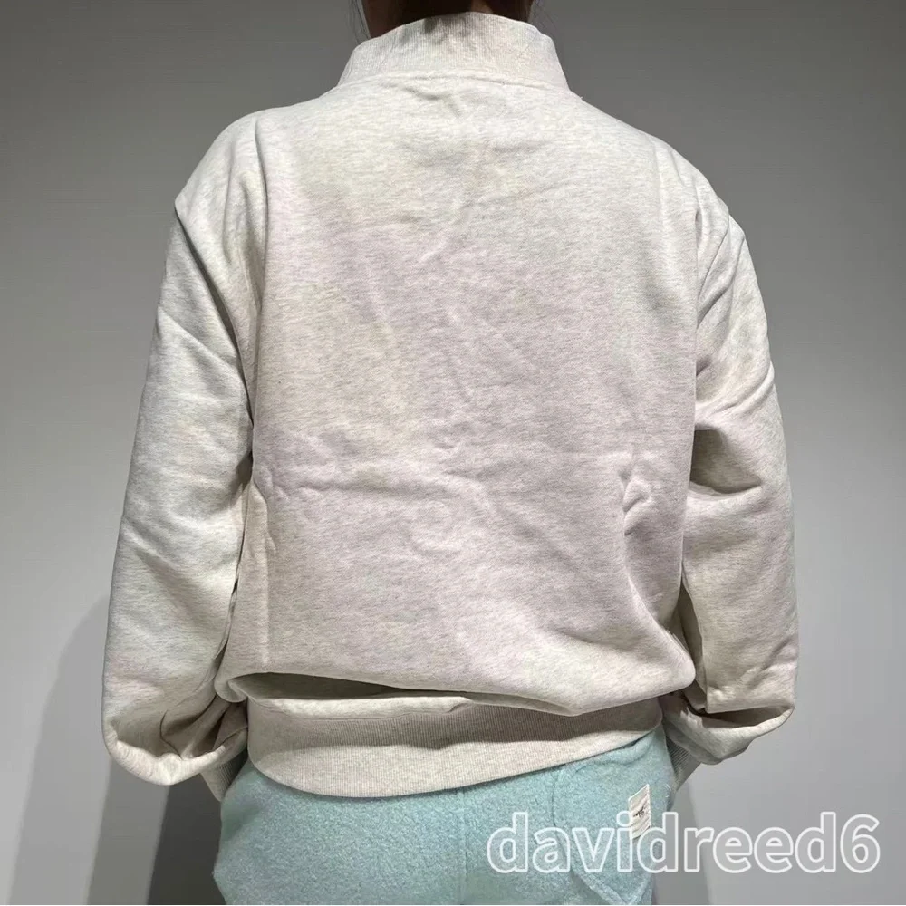 Parke Gray Mock-Neck Sweatshirt with Pink PARKE Lettering - Picture 4 of 7